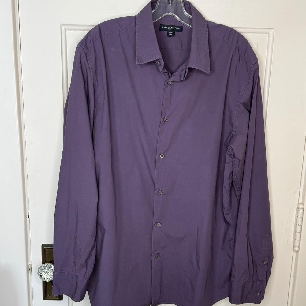 Men's Banana Republic Slim Fit Shirt Size 17-17.5